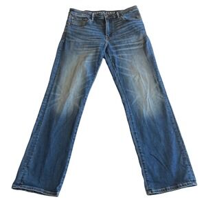 American Eagle Jeans Mens 34x34 (Fits 34x32) Original Bootcut Airflex+ Blue